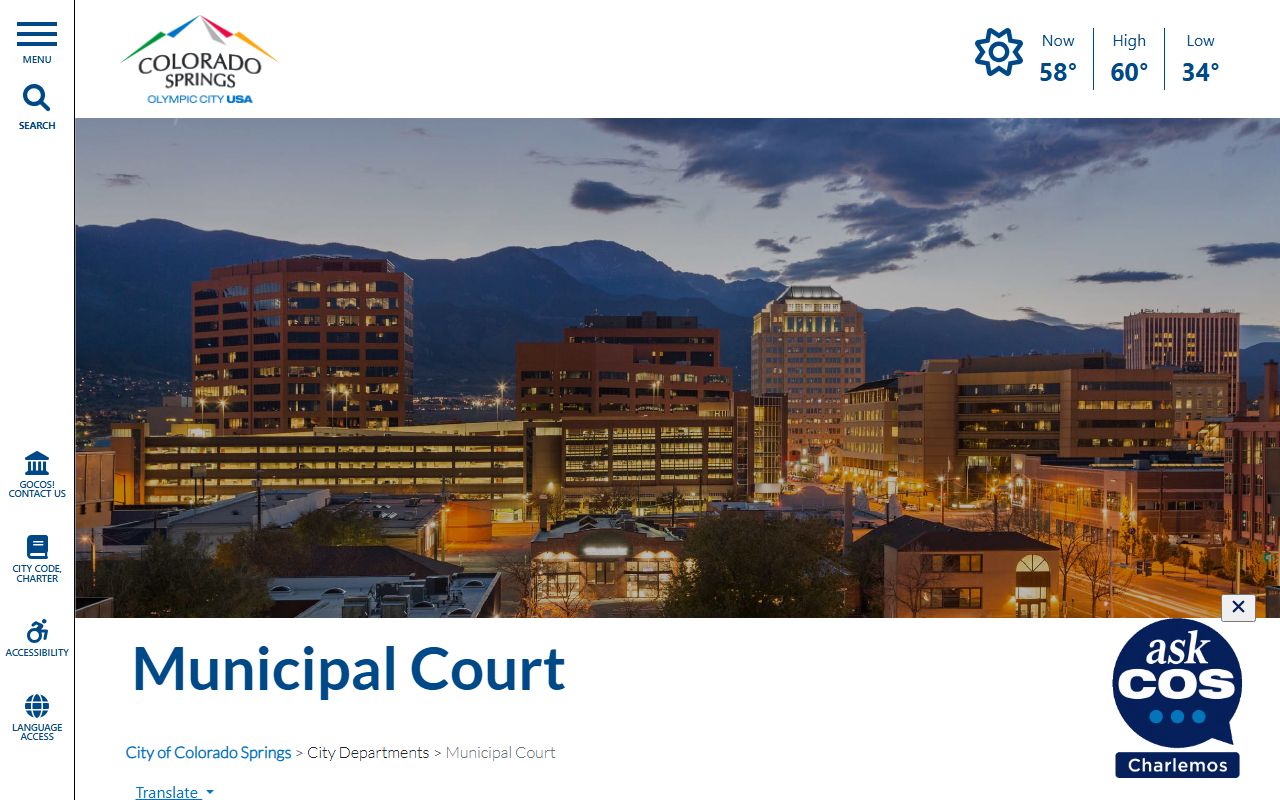 Colorado Springs Municipal Court building for local legal matters