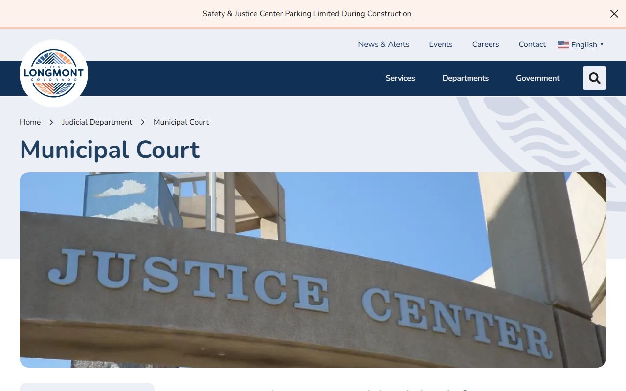 Longmont Municipal Court building for local violations