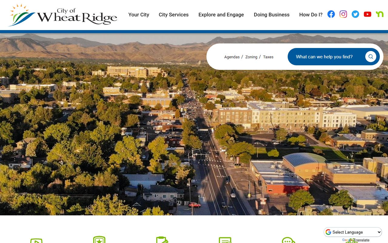 Wheat Ridge city website and municipal services for residents