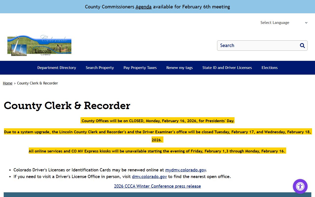 Lincoln County Clerk and Recorder office