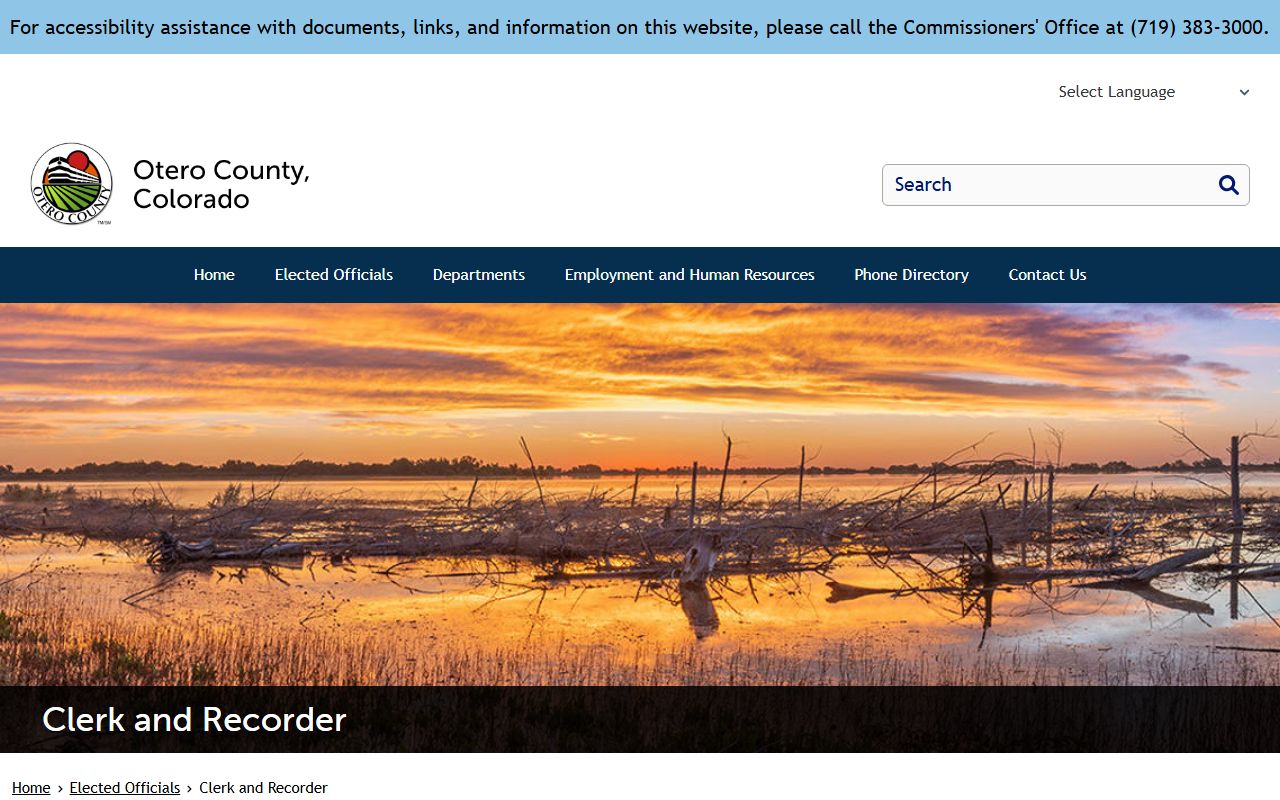 Otero County Clerk and Recorder office