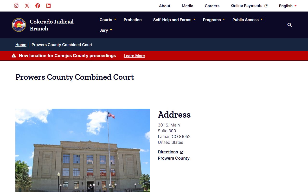 Prowers County Combined Court building and offices