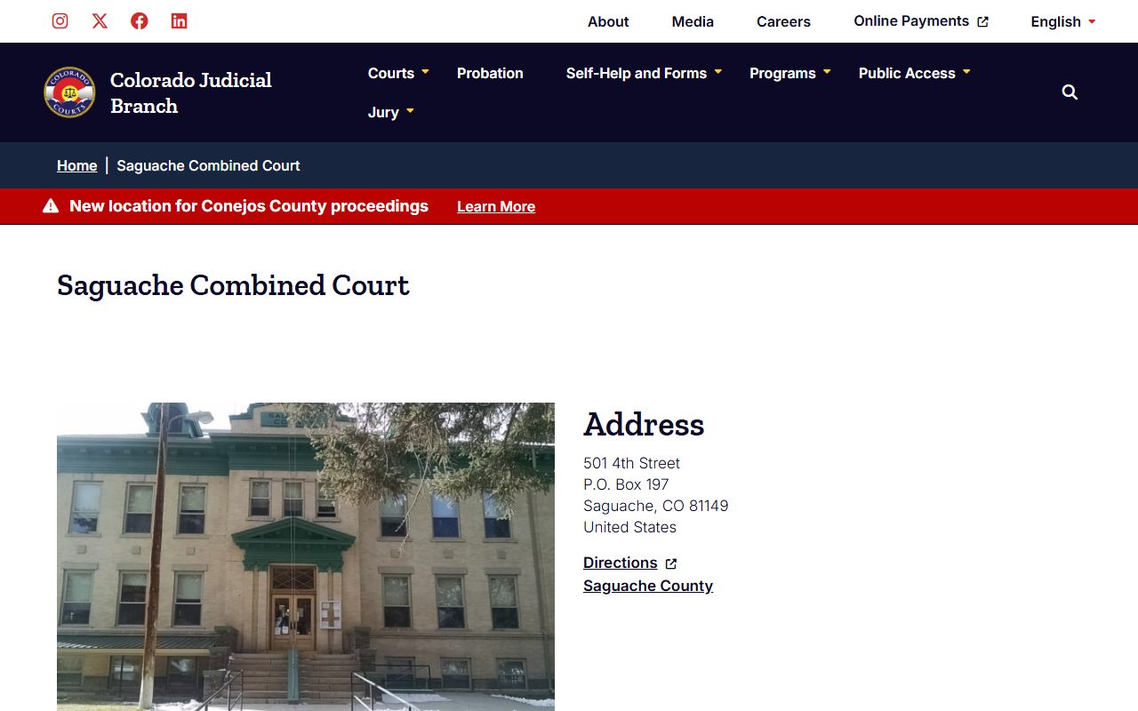 Saguache County Combined Court courthouse