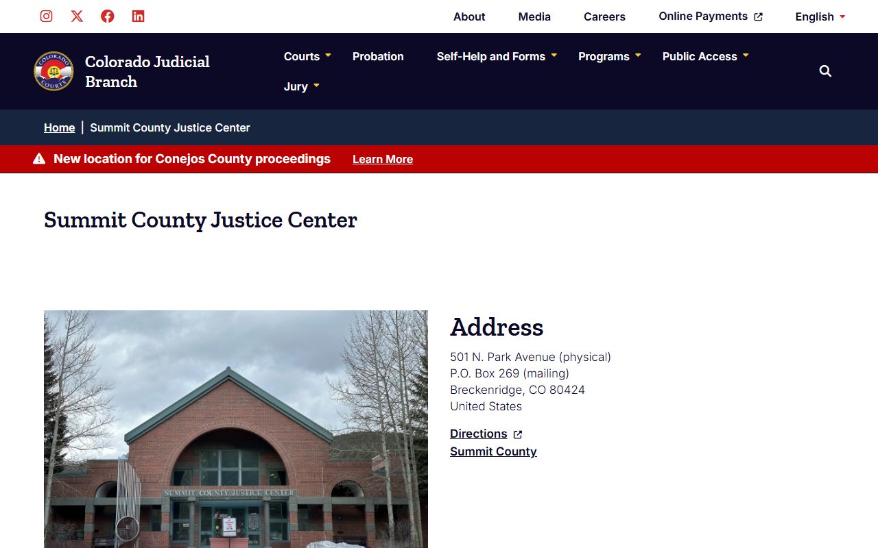 Summit County Justice Center building exterior