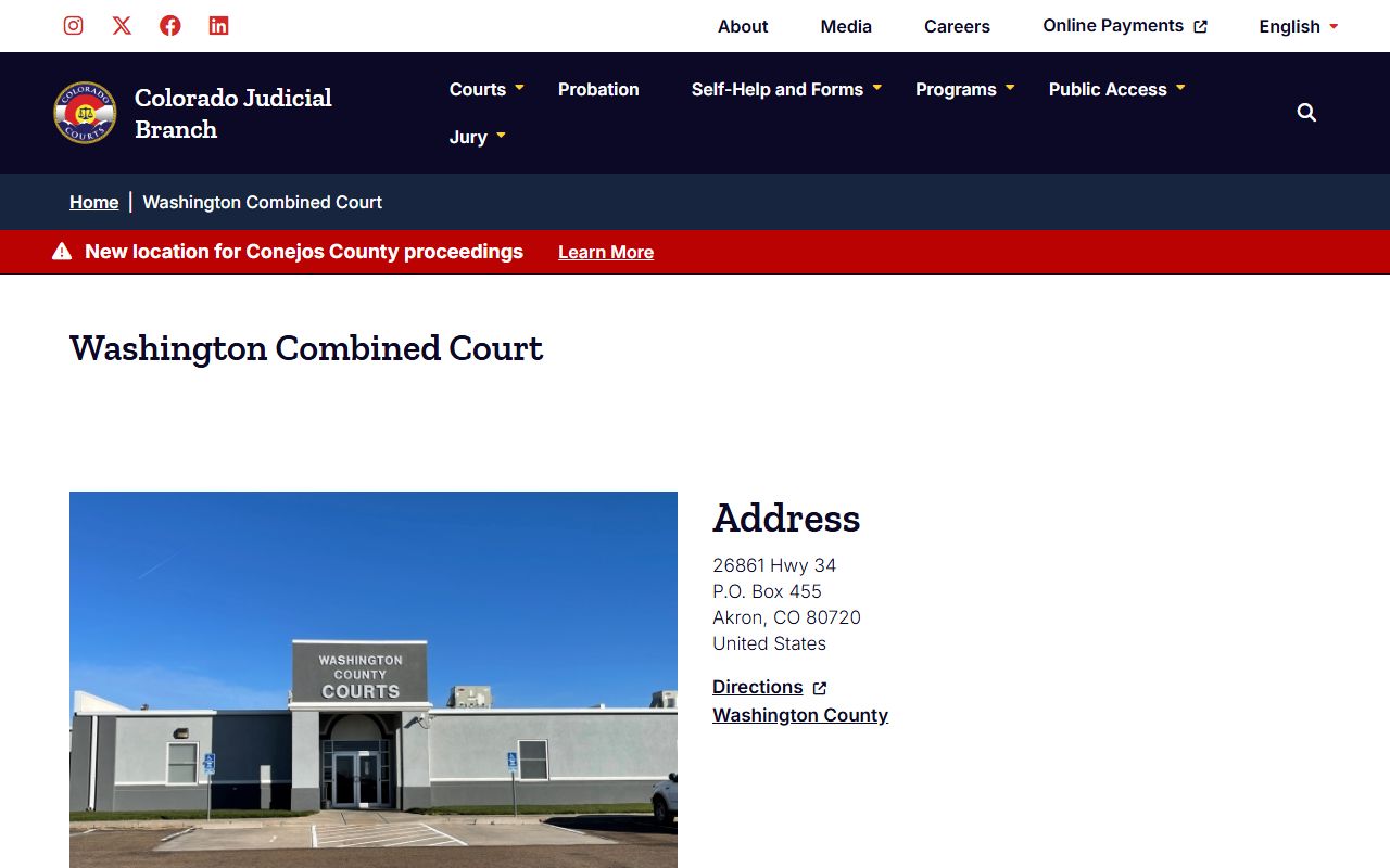 Washington County Combined Court building exterior