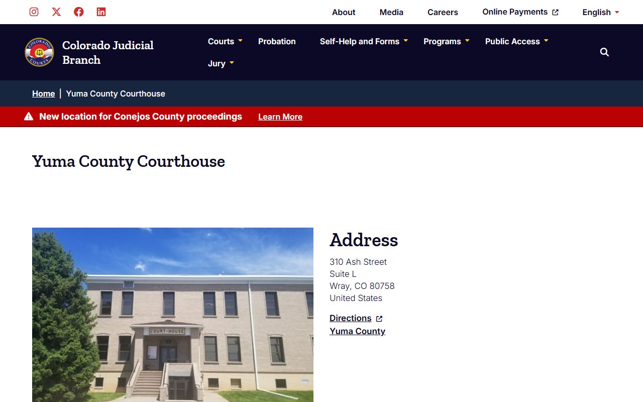 Yuma County courthouse building exterior